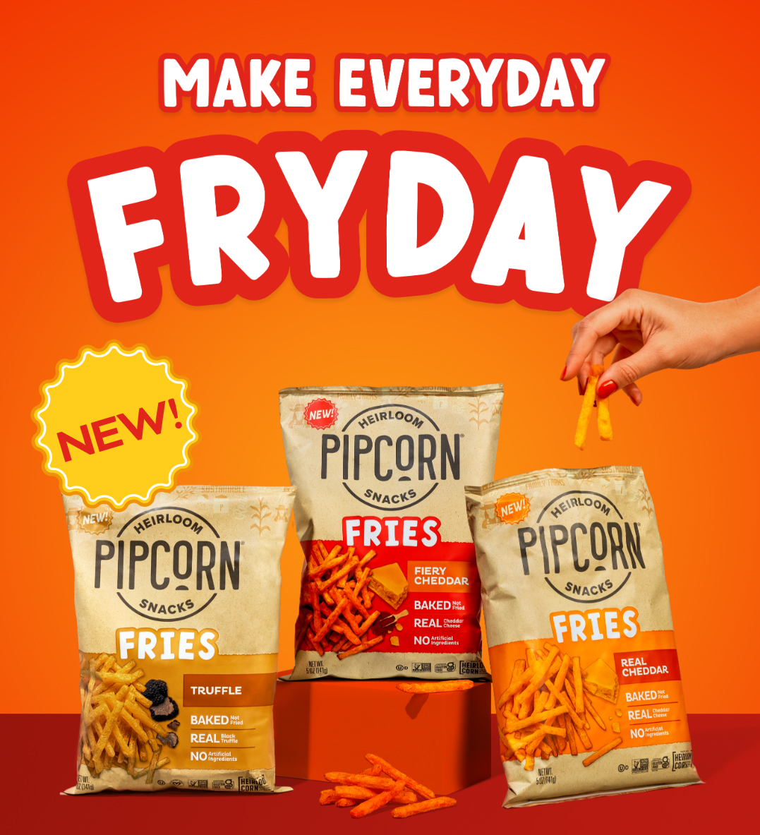 Make Everyday Fryday with New Pipcorn Snacks!